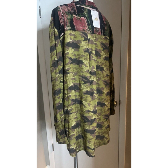 Women’s Dressy Camouflage Button Up Blouse By adore - Picture 13 of 16